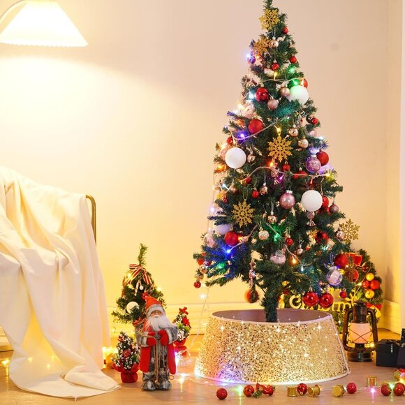 31.5 Inch Foldable Gold Christmas Tree Ring X004AZHGF9 - Picture 6 of 7